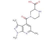 4-[(1,3,6-trimethyl-1H-pyrazolo[3,4-b]pyridin-4-yl)carbonyl]piperazine-2-carboxylic acid