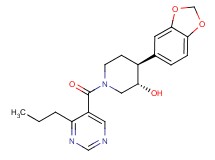 (3S*,4S*)-4-(1,3-benzodioxol-5-yl)-1-[(4-propylpyrimidin-5-yl)carbonyl]piperidin-3-ol