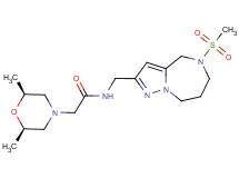 2-[(2R*,6S*)-2,6-dimethylmorpholin-4-yl]-N-{[5-(methylsulfonyl)-5,6,7,8-tetrahydro-4H-pyrazolo[1,5-a][1,4]diazepin-2-yl]methyl}acetamide