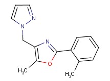 5-methyl-2-(2-methylphenyl)-4-(1H-pyrazol-1-ylmethyl)-1,3-oxazole