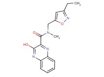N-[(3-ethyl-5-isoxazolyl)methyl]-3-hydroxy-N-methyl-2-quinoxalinecarboxamide