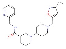 1'-[(3-methylisoxazol-5-yl)methyl]-N-(pyridin-2-ylmethyl)-1,4'-bipiperidine-3-carboxamide