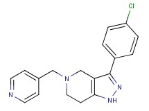 3-(4-chlorophenyl)-5-(4-pyridinylmethyl)-4,5,6,7-tetrahydro-1H-pyrazolo[4,3-c]pyridine