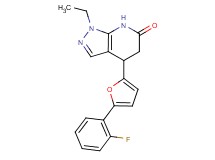 1-ethyl-4-[5-(2-fluorophenyl)-2-furyl]-1,4,5,7-tetrahydro-6H-pyrazolo[3,4-b]pyridin-6-one