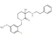 1-(2-fluoro-5-methoxybenzyl)-3-hydroxy-3-{[(2-phenylethyl)amino]methyl}piperidin-2-one