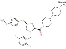 1-{(4S)-1-(2,5-difluorobenzyl)-4-[(4-methoxyphenyl)thio]-L-prolyl}-4-(1-methyl-4-piperidinyl)piperazine