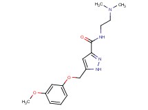 N-[2-(dimethylamino)ethyl]-5-[(3-methoxyphenoxy)methyl]-1H-pyrazole-3-carboxamide