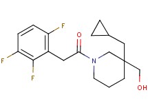{3-(cyclopropylmethyl)-1-[(2,3,6-trifluorophenyl)acetyl]-3-piperidinyl}methanol
