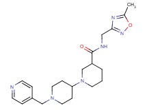 N-[(5-methyl-1,2,4-oxadiazol-3-yl)methyl]-1'-(pyridin-4-ylmethyl)-1,4'-bipiperidine-3-carboxamide