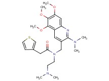 N-[2-(dimethylamino)ethyl]-N-{[2-(dimethylamino)-5,6,7-trimethoxy-3-quinolinyl]methyl}-2-(3-thienyl)acetamide