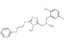 4-chloro-2-{[methyl({4-methyl-5-[(2-phenoxyethyl)thio]-4H-1,2,4-triazol-3-yl}methyl)amino]methyl}phenol
