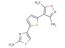 4-[5-(3,5-dimethyl-4-isoxazolyl)-2-thienyl]-1,3-thiazol-2-amine trifluoroacetate