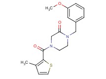 1-(3-methoxybenzyl)-4-[(3-methyl-2-thienyl)carbonyl]-2-piperazinone