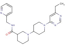 1'-(6-ethylpyrimidin-4-yl)-N-(pyridin-2-ylmethyl)-1,4'-bipiperidine-3-carboxamide
