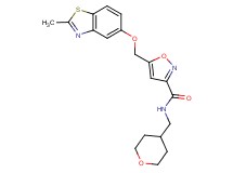 5-{[(2-methyl-1,3-benzothiazol-5-yl)oxy]methyl}-N-(tetrahydro-2H-pyran-4-ylmethyl)-3-isoxazolecarboxamide