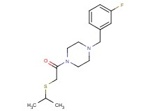 1-(3-fluorobenzyl)-4-[(isopropylthio)acetyl]piperazine