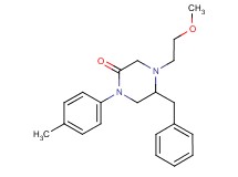 5-benzyl-4-(2-methoxyethyl)-1-(4-methylphenyl)-2-piperazinone