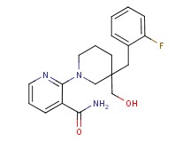 2-[3-(2-fluorobenzyl)-3-(hydroxymethyl)piperidin-1-yl]nicotinamide
