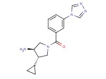 (3R*,4S*)-4-cyclopropyl-1-[3-(4H-1,2,4-triazol-4-yl)benzoyl]pyrrolidin-3-amine