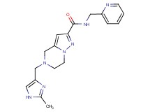 5-[(2-methyl-1H-imidazol-4-yl)methyl]-N-(pyridin-2-ylmethyl)-4,5,6,7-tetrahydropyrazolo[1,5-a]pyrazine-2-carboxamide