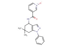 N-(6,6-dimethyl-1-phenyl-4,5,6,7-tetrahydro-1H-indazol-4-yl)nicotinamide 1-oxide