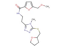 5-(methoxymethyl)-N-(2-{4-methyl-5-[(tetrahydro-2-furanylmethyl)thio]-4H-1,2,4-triazol-3-yl}ethyl)-2-furamide