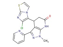 4-(6-chloroimidazo[2,1-b][1,3]thiazol-5-yl)-1-methyl-3-pyridin-2-yl-1,4,5,7-tetrahydro-6H-pyrazolo[3,4-b]pyridin-6-one