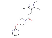 2-({1-[3-(1,3,5-trimethyl-1H-pyrazol-4-yl)propanoyl]piperidin-4-yl}oxy)pyrimidine