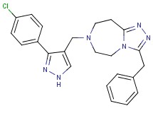 3-benzyl-7-{[3-(4-chlorophenyl)-1H-pyrazol-4-yl]methyl}-6,7,8,9-tetrahydro-5H-[1,2,4]triazolo[4,3-d][1,4]diazepine