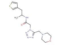 N-[1-methyl-2-(3-thienyl)ethyl]-2-[5-(4-morpholinylmethyl)-1H-tetrazol-1-yl]acetamide