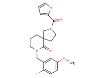 7-(2-fluoro-5-methoxybenzyl)-2-(2-furoyl)-2,7-diazaspiro[4.5]decan-6-one