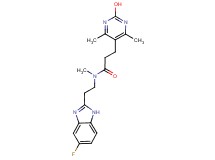 N-[2-(5-fluoro-1H-benzimidazol-2-yl)ethyl]-3-(2-hydroxy-4,6-dimethylpyrimidin-5-yl)-N-methylpropanamide