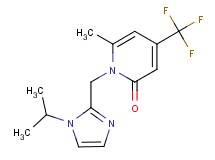 1-[(1-isopropyl-1H-imidazol-2-yl)methyl]-6-methyl-4-(trifluoromethyl)pyridin-2(1H)-one