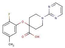 4-(2-fluoro-5-methylphenoxy)-1-pyrimidin-2-ylpiperidine-4-carboxylic acid