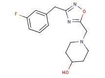 1-{[3-(3-fluorobenzyl)-1,2,4-oxadiazol-5-yl]methyl}-4-piperidinol