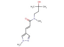 (2E)-N-(3-hydroxy-3-methylbutyl)-N-methyl-3-(1-methyl-1H-pyrazol-4-yl)acrylamide