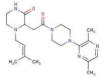 3-{2-[4-(3,6-dimethyl-2-pyrazinyl)-1-piperazinyl]-2-oxoethyl}-4-(3-methyl-2-buten-1-yl)-2-piperazinone