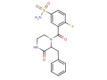 3-[(2-benzyl-3-oxo-1-piperazinyl)carbonyl]-4-fluorobenzenesulfonamide