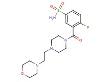 4-fluoro-3-({4-[2-(4-morpholinyl)ethyl]-1-piperazinyl}carbonyl)benzenesulfonamide