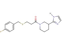1-{3-[(4-fluorobenzyl)thio]propanoyl}-3-(1H-imidazol-2-yl)piperidine