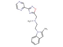 N-methyl-2-(2-methyl-1H-indol-1-yl)-N-{[3-(2-pyrazinyl)-1,2,4-oxadiazol-5-yl]methyl}ethanamine