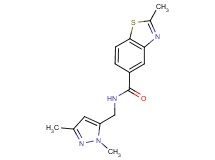N-[(1,3-dimethyl-1H-pyrazol-5-yl)methyl]-2-methyl-1,3-benzothiazole-5-carboxamide