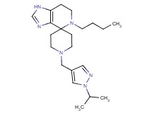 5-butyl-1'-[(1-isopropyl-1H-pyrazol-4-yl)methyl]-1,5,6,7-tetrahydrospiro[imidazo[4,5-c]pyridine-4,4'-piperidine]