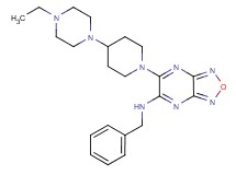 N-benzyl-6-[4-(4-ethyl-1-piperazinyl)-1-piperidinyl][1,2,5]oxadiazolo[3,4-b]pyrazin-5-amine