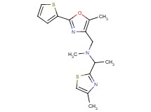 N-methyl-1-(4-methyl-1,3-thiazol-2-yl)-N-{[5-methyl-2-(2-thienyl)-1,3-oxazol-4-yl]methyl}ethanamine