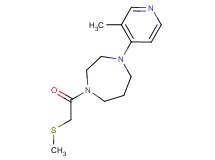 1-(3-methyl-4-pyridinyl)-4-[(methylthio)acetyl]-1,4-diazepane
