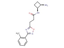 N-[(1S*,2R*)-2-aminocyclobutyl]-3-[3-(2-methylphenyl)-1,2,4-oxadiazol-5-yl]propanamide