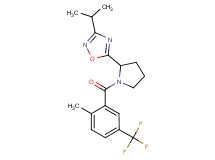 3-isopropyl-5-{1-[2-methyl-5-(trifluoromethyl)benzoyl]-2-pyrrolidinyl}-1,2,4-oxadiazole