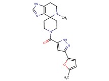 5-methyl-1'-{[3-(5-methyl-2-furyl)-1H-pyrazol-5-yl]carbonyl}-1,5,6,7-tetrahydrospiro[imidazo[4,5-c]pyridine-4,4'-piperidine]