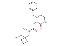 2-(1-benzyl-3-oxopiperazin-2-yl)-N-{[1-(hydroxymethyl)cyclobutyl]methyl}-N-methylacetamide